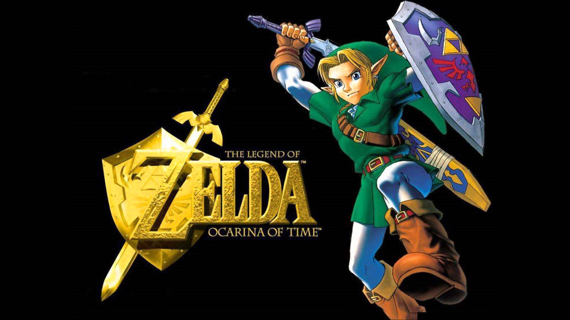 legend of zelda link ocarina of time wallpaper