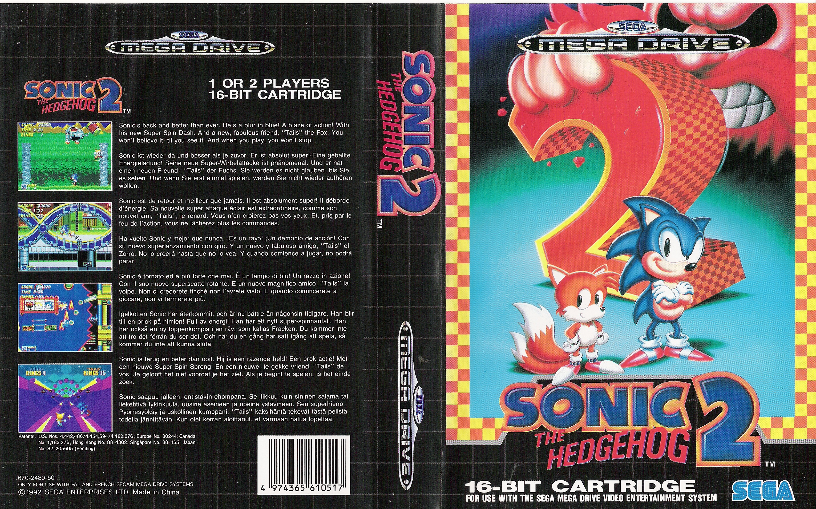 MEGA DRIVE - SONIC THE HEDGEHOG 2 [720p HD] 